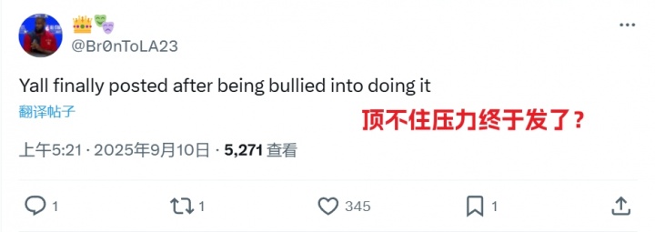 湖人官推终晒东契奇！湖密疯狂阴阳：顶不住压力发了？可悲的球队